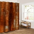 thumbnail image 5 of Burnt Orange Bathroom Curtain 96 Inch Shower Curtain with Hooks, Retro Oil Painting Modern Abstract Art Aesthetics Waterproof Polyester Bath Curtain Washable Bathtub Curtain 72''x 96'', 5 of 6