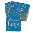 thumbnail image 1 of Inkdotpot Real Rose Gold Foil Made With Love Text Tags Favor Hang Paper Tags 50 Pieces, 1 of 6