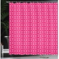 thumbnail image 3 of Ambesonne Geometric Shower Curtain, Modern Circles Art Rounds, 69"Wx70"L, Magenta Ivory, 3 of 4