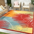 thumbnail image 4 of Nourison Aloha Indoor/Outdoor Multicolor 5'3" x 7'3" Area Rug (5x7), 4 of 9