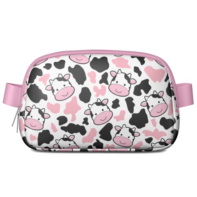 Sac Banane Highland Cow – Sac de Taille Imperméable avec Design Rustique de Ferme – Sac Ceinture Réglable pour Voyage, Course et Festivals