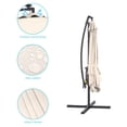 thumbnail image 5 of CHYVARY 8.2×8.2ft LED Outdoor Patio Offset Hanging Cantilever Umbrellas W/8 Ribs for Backyard,Poolside and Garden,Sand, 5 of 7