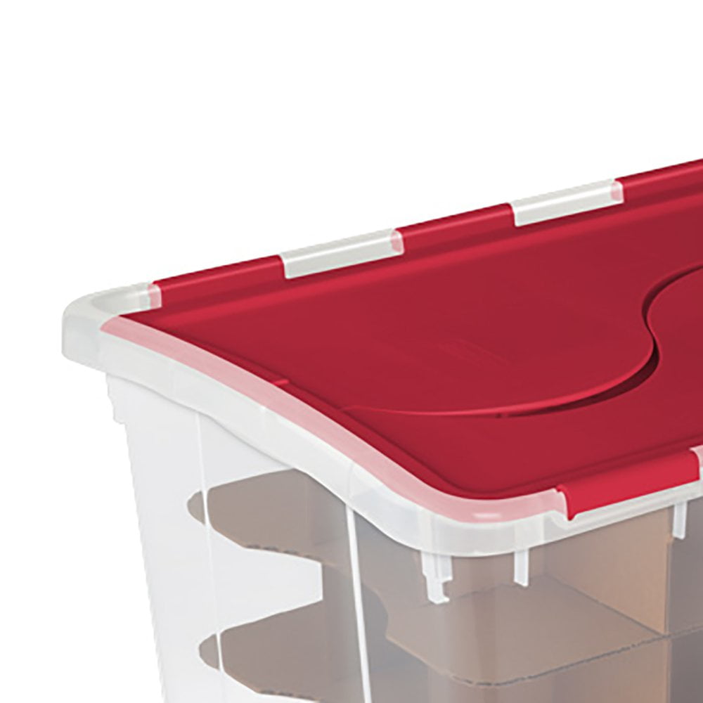 Sterilite 6 Pack 48 Quart Hinged Lid 270 Total Holiday Ornament Storage Bo - Sterilite Clear Ornament Storage Box 45 Ornaments Sterilite 6 Pack 48 Quart Hinged Lid 270 Total Holiday Ornament Storage Bo - Sterilite Clear Ornament Storage Box 45 Ornaments