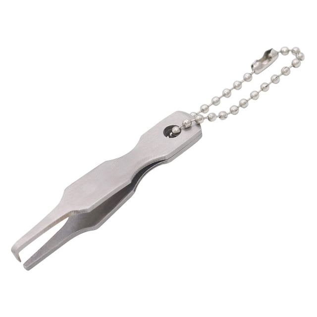 Abridor de señuelos Sunnimix Metal con cadena de cuentas herramienta múltiple portátil Plata