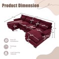 thumbnail image 7 of Villeston 110" U Shaped 4-Seat Chenille Sectional Sofa for Living Room, Modular Sofa Sleeper with Double Chaise & Memory Foam，Wine Red, 7 of 7