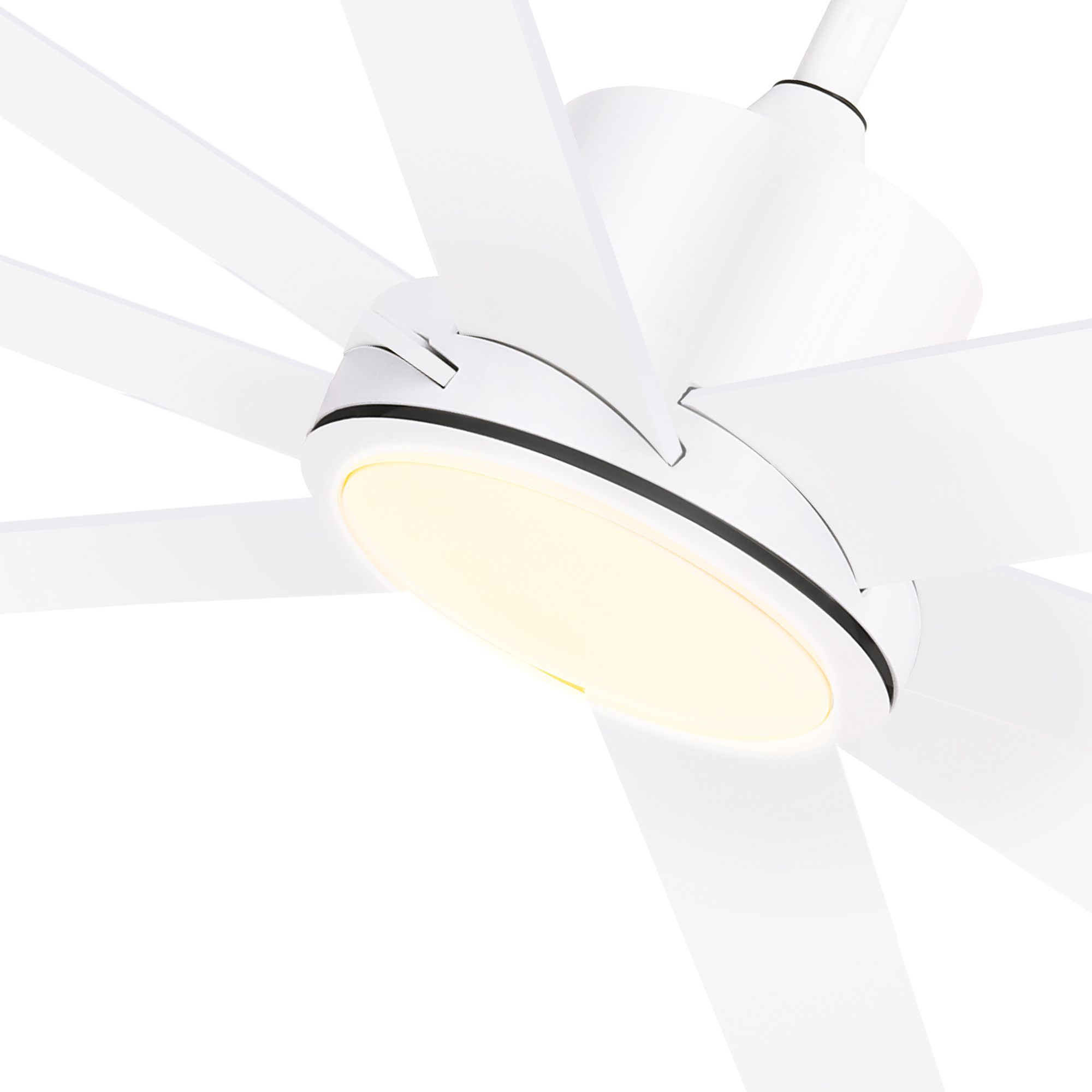 Craftian 72in Modern White Ceiling Fans with Lights and Remote Control, Ceiling Fans with 8 Aluminum Blades and 6 Speed