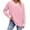 Pink #021, variant on Womens Long Sleeve Tops Business Casual V Neck Loose Fit Color Block Shirts Summer Fall Fashion Pullover Sweatshirts Khaki S