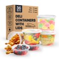 thumbnail image 1 of Recipientes de almacenamiento de alimentos Healthy Packers herméticos, paquete de 36, 1 of 8