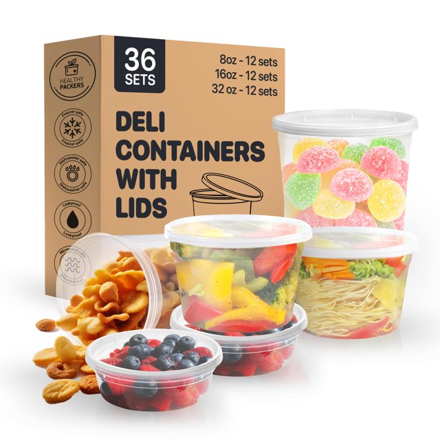 Recipientes de almacenamiento de alimentos Healthy Packers herméticos, paquete de 36