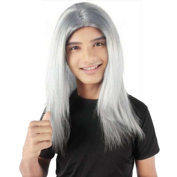 HPO Adult Men's Straight Shoulder Length Rapper Wig , Multiple Color Options, Flame-retardant Synthetic Fiber