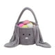 thumbnail image 1 of Cesta de Pascua para buscar huevos, cesta de peluche gris con forma de conejo, cubos de Pascua con orejas largas, bolsas de Pascua con forma de conejo para decorar y guardar dulces y regalos., 1 of 6