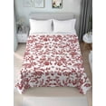 thumbnail image 4 of Red Boho Flower Flat Sheets Only Queen Size, Soft Breathable Bed Top Sheets for Mattress, Vintage Paisley Farmhouse Pattern Luxury Bedding Flat Sheets for Home Hotel Bedroom Bed Protection, 4 of 9