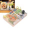 thumbnail image 1 of Tablero De Madera Para Niños Pequeños, Tablero Del Volante Del Coche, Estimulación De La Coordinación Mano-ojo, Educación Temprana Para Niños Para La Vida Diaria, 1 of 7