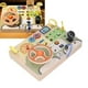 thumbnail image 1 of Tablero De Madera Para Niños Pequeños, Tablero Del Volante Del Coche, Estimulación De La Coordinación Mano-ojo, Educación Temprana Para Niños Para La Vida Diaria, 1 of 7