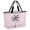 Pink, Rose, White, variant on Black Palm Tree Beach Bag for Women, Large Breathable Mesh Beach Tote Bag, Summer Tropical Jungle Plants Striped Sandproof Lightweight Travel Bags for Vacation Picnic Swimming Pool 15.7"x15.7"x9.1"