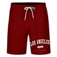 thumbnail image 4 of CONZONE Mens Casual Shorts Elastic Waist Summer Shorts for Men Letter Graphic Y2K Lightweight Loose Fit Workout Gym Shorts With Pockets, 4 of 4