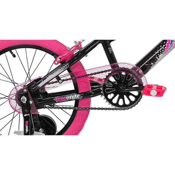 Kent Sparkles Bicycle, 18 Wheels, Child Ages 6+, Black/Pink
