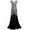 Silver, variant on Women's 1920s Vintage Sequin Dress Gatsby Flapper Formal Summer O Neck Glitter Long Mesh Evening Prom Dress