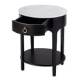 thumbnail image 3 of Butler Specialty Company Ellen 18.25 in. W Oval Marble Top Nightstand - Black, 3 of 10