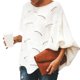 thumbnail image 2 of Women Loose Knited Crew Neck Sweater Thin Knitwear Jumper Baggy Top Plus Size, 2 of 8