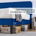 thumbnail image 5 of VECELO Set of 2 Twin Bed Frames, Modern Upholstered Platform Bed Frame with Adjustable Headboard, No Box Spring Needed, Dark Blue, 5 of 8