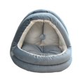 thumbnail image 4 of Lit pour Chat Intérieur, Nid de Chat, Confortable Semi-Fermé Lavable, Tente pour Animaux de Compagnie M Bleu Foncé, 4 of 9