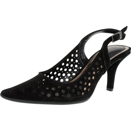 calvin klein black suede pumps