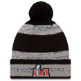 thumbnail image 2 of Men's New Era Heathered Gray/Black Los Angeles Rams Super Bowl LVI Champions Parade Cuffed Pom Knit Hat, 2 of 2