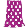thumbnail image 2 of Fotbe Purlpe And White Polka Dot Manta de Franela Acolchonada con Estampado, Súper Suave y Esponjosa, Extra Grande para Sofá, Cama, Uso Todo el Año-60"x50", 2 of 7