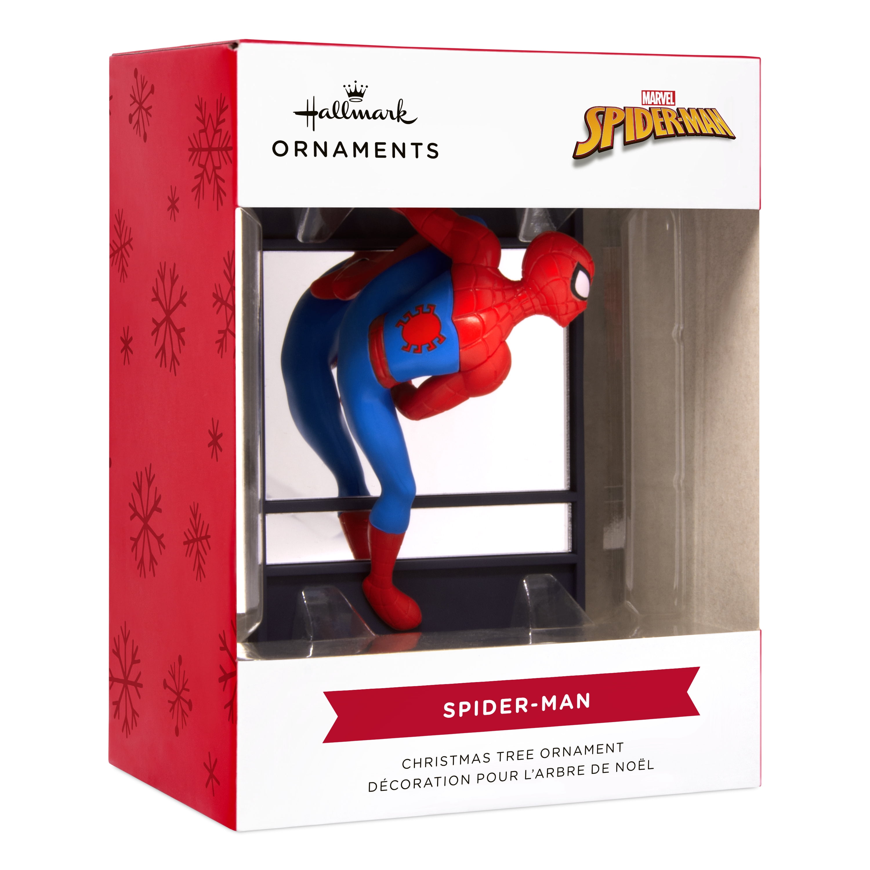 Hallmark Christmas Ornament (Marvel Spider-Man on Window), 1 Count, 1 Count