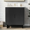 thumbnail image 2 of 29.5" Bathroom Vanity with Sink, Modern Under Sink Cabinet with 2 Soft-Closing Doors, Floor Storage Cabinet for Bathroom, Black, 2 of 9