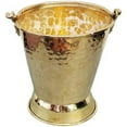 thumbnail image 4 of Brass Heavy Weight Hammered Design Bucket (Approx. 2.5 Ltr, Dia. 6.25 Inch) Ice Bucket/Brass Bucket for Pooja/Pooja Essentials, 4 of 4
