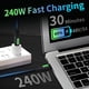 thumbnail image 5 of Cable de extensión USB C UAYXILI 0,8 m 240 W 40 Gbps Thunderbolt 4/3, 5 of 6