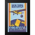 thumbnail image 2 of Unknown 11x14 Black Modern Framed Museum Art Print Titled - Colonial Air Transport - New York to Boston by Air, 2 of 5