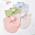 thumbnail image 4 of Faux Collar for Sweater Dresses Uniforms Striped Half Shirt Blouse Collar Insert, 4 of 6