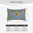 thumbnail image 3 of Plush Throw Pillow Covers, Sunflowers Square Pillow Cases with Invisible Zipper, Breathable Microfiber Pillow Cases Standard Size for Sleeping Bedroom Sofa Living Room 20x30, 3 of 5