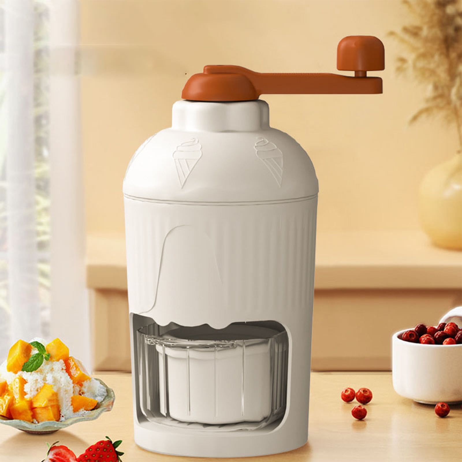 JingChun Clearance Under $2.00 Ice Crusher Manual Rotary Ice Crusher Small Manual Shaving Ice Machine for Household-Commercial Hand Cranked Ice Crusher Hand Ice Breaker Shaved Ice Household