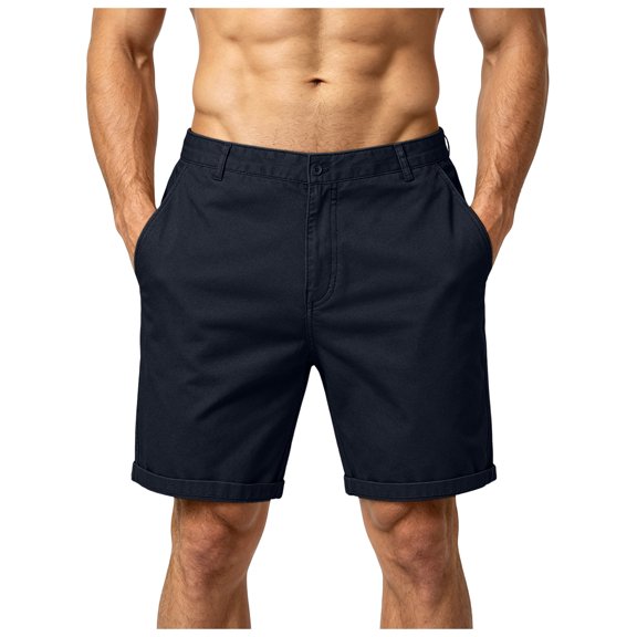 Zshosam Mens Workout Shorts Big and Tall Men's Linen Casual Short Drawstring Summer Beach Shorts (Navy,30)