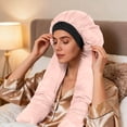 thumbnail image 5 of 2 In 1 Long Braids Bonnet For Sleeping Reduce Friction Frizz Protective Hair Cap, 5 of 9