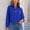 Blue women long sleeve button down blouse a1, variant on thefmos Women's Fall Winter Long Sleeve Button Down Blouse Elegant Collared Business Work Shirt Solid Basic Tunic Tops Casual Office Attire Fashion Tee Clothes, Blue S