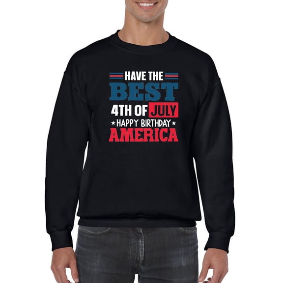The Best 4Th Of July Sweatshirt Men -Image by Shutterstock, Male Large
