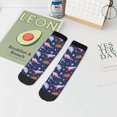 thumbnail image 7 of Fuzoiu Dinosaur Print Adult Socks, Crew Moisture-wicking Socks, Unisex Cushion Crew Socks,Casual Sports Ankle Socks, 7 of 7