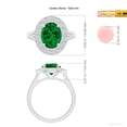 thumbnail image 5 of ANGARA Lab Grown 2.25 Ct Oval Emerald Double Halo Engagement Ring for Women in 14K White Gold (Size-10x8mm) | May Birthstone, Birthday, Anniversary, Jewelry Gift for Women | Lab-Grown Emerald Ring, 5 of 9