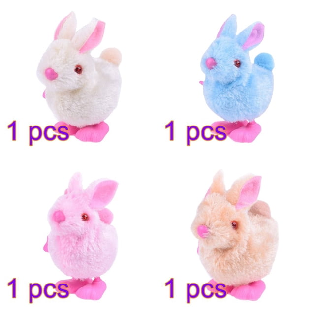 Plush Chick Easter Decoration Jumping Chicken With Eggshell Toys Clockwork Children Gift Cartoon Animals Stuffed Rabbit 3.5in
