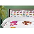 thumbnail image 4 of Ambesonne Colorful Duvet Cover Sets, Dinosaurs Extinction, 2-King, Multicolor, 4 of 7