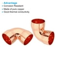 thumbnail image 3 of Uxcell 7/8" ID 1.2mm Thick Elbow Copper Fitting 4pcs Short Radius Sweat Solder Pure Copper Tube Connector, 3 of 5