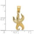 thumbnail image 3 of 14K Yellow Gold Textured Starfish Charm (23 X 12.1) Made In United States k7689, 3 of 5