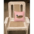thumbnail image 2 of Khaki Campbell Duck Pink Check Fabric Decorative Pillow, 2 of 2