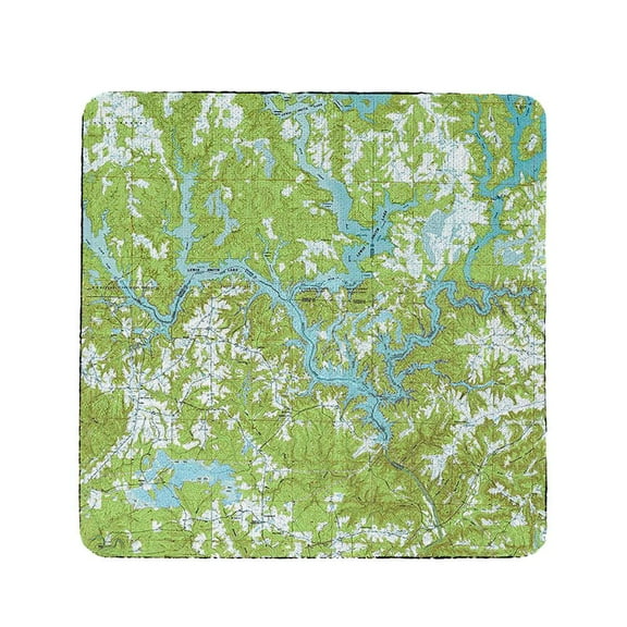 Betsy Drake Interiors Lewis Smith Lake, AL Nautical Map Coaster Set of 4