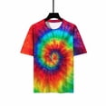thumbnail image 6 of ALLLIST Women's Tops Cotton Crew Neck Short Sleeve T-Shirts Tie Dye Red Trendy Shirts for Women, 6 of 9